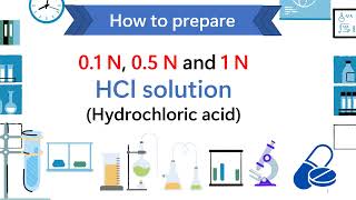 How to prepare 01N HCl solution  05N HCl solution  1N HCl solution  Hydrochloric acid [upl. by Klara]