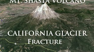 9212014  Glacier breaks off Mt Shasta Volcano in North California  Lahar mud flow [upl. by Eicart]