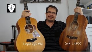 Taylor GS Mini vs Cort L450C Acoustic Guitars Comparison [upl. by Onej]