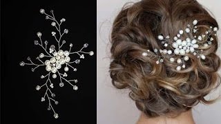 Tutorial Hair Piece Pearl Hair Pin Hair Comb Accessory Hair Vine [upl. by Buseck426]