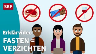 Was ist Fasten – einfach erklärt  Kindervideos  SRF Kids [upl. by Trimble]