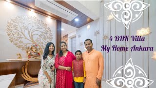 My Home Ankura 4 BHK Villa Interiors  Indian Contemporary Style  Best Home Interiors in Hyderabad [upl. by Nyar840]