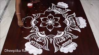 Sankranthi special rangoli design with 11x6 dots  Bhogi special muggulu 2019  pongal pots [upl. by Rennob110]