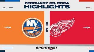 NHL Highlights  Islanders vs Red Wings  February 29 2024 [upl. by Domela]