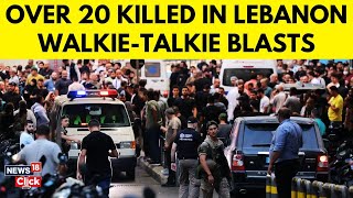 Beirut Explosions Death Toll Rises to 20 in Hezbollah Strongholds  Lebanon Pager ExplosionN18V [upl. by Niltac418]