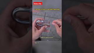 How to pick a Lock with Paperclip 📎🖇️📎 [upl. by Larner981]