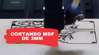 MÁQUINA DE CORTE A LASER CORTANDO MDF DE 3MM [upl. by Schober]