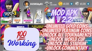 WCC3 World Cricket Championship Mod Apk V22 Latest Version [upl. by Ahtenak]