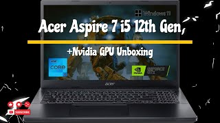 Acer Aspire 7 2023 Intel Core i5 12th Gen Nvidia GTX 1650 Unboxing  Gaming Laptop [upl. by Seleta301]