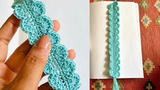 Crochet Bookmark so Pretty 😍  How to Crochet a Bookmark  Easy Crochet Bookmark Tutorial [upl. by Samled]