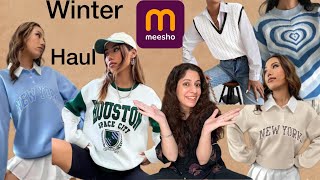 Meesho Winter Haul 2024  Meesho sweatshirts and Sweaters Haul  honest review [upl. by Rodolph623]