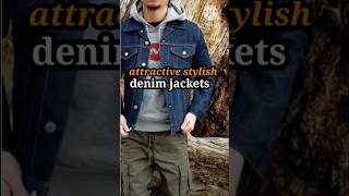 trending denim jackets men jacket menjacket shorts youtubeshorts viralshorts [upl. by Oirobil]