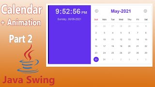 Java Swing  Calendar  Part 2 [upl. by Rephotsirhc]