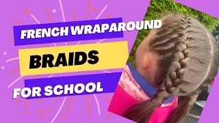 How to do french braid wraparound pigtails [upl. by Attenrad664]