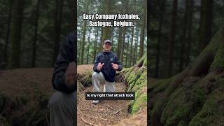 Visiting one of the foxholes Easy Company occupied just east of Bastogne in the Ardennes [upl. by Utir]