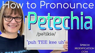 How to Pronounce Petechia Petechiae [upl. by Anua583]