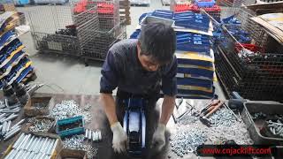 hydraulic trolley jack assembly production process [upl. by Nylidam559]