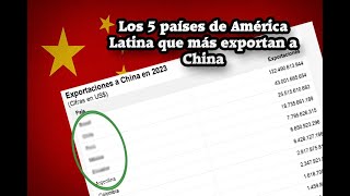 ¿Cuáles son los 5 países de Latinoamérica que mas le venden a China economia [upl. by Adelind942]