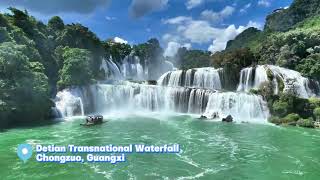 Now is the perfect time to visit the Detian Transnational Waterfall and the Ban Gioc Waterfall！ [upl. by Adiaros]