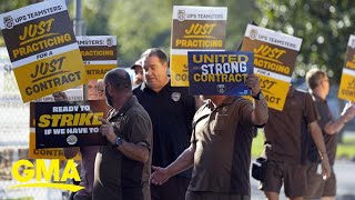 Contract negotiations between UPS and Teamsters union stall  GMA [upl. by Worthy]