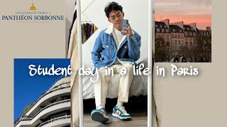 Student day in a life in ParisㅣChill vlogㅣSorbonne [upl. by Stauffer415]