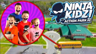 Drone Catches NINJA KIDZ TV AT HIGH SCHOOL EVIL NINJA KIDS IN REAL LIFE [upl. by Atkins]