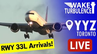 🔴 LIVE Toronto Pearson Airport 33L Arrivals Plane Spotting ️✈️ YYZ Live Stream Action [upl. by Coshow]