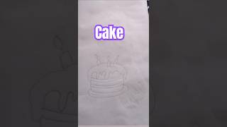 Birthday cake l cake pencil drawing [upl. by Adrea431]