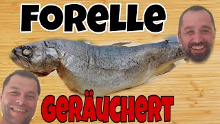 Forelle im Smoker geräuchert  Fisch ganz einfach und lecker  DieBeidengrillen [upl. by Arhoz]