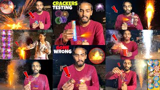 Fireworks Testing 😱 Crackers Testing 😍 Diwali Fire Crackers [upl. by Oralia]