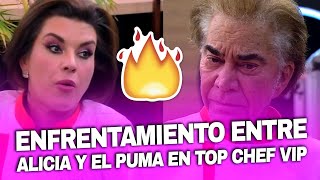 El tenso momento entre Alicia Machado y El Puma en Top Chef VIP 3 [upl. by Anawak]