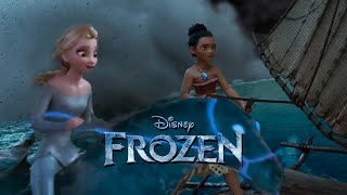 Elsa and Moana fight against Te Fiti  Forest Spirit Frozen 3 Fanmade Scene [upl. by Melisent]