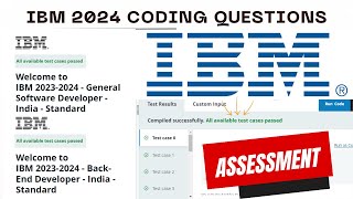 IBM Software Developer and IBM BackEnd Developer assessment coding questions 2024 [upl. by Isherwood]