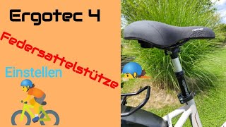 Ergotec 4 Federsattelstütze einstellen💥 auf das Fahrergewicht Fischerebike [upl. by Urion]