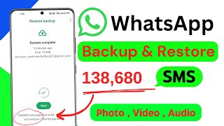 How To Backup And Restore Gb Whatsapp Messages On Android 2024  Whatsapp Chat Backup amp Restore [upl. by Notlrac]