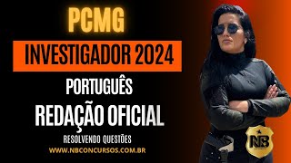 Concurso PCMG 2024 PORTUGUÊS Redação Oficial  Resolvendo questões da BANCA FUMARC [upl. by Eecyal]