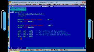 Addition Subtraction Multiplication amp Division using Scanf Function  C Programming Tutorial 4 [upl. by Pedro]