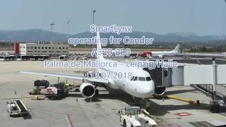 SmartLynx for Condor A320 Mallorca  Leipzig YLLCU [upl. by Oscar252]