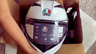 AGV K3 E2206 MPLK MONO SETA WHITE HELMET [upl. by Nicolle]