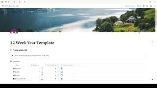 12 Week Year Planner Notion Template Free Notion Template [upl. by Zeni]