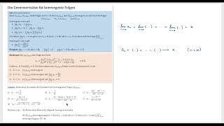 Grenzwerte berechnen — Grenzwertsätze für konvergente Folgen [upl. by Sathrum259]