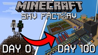 I Survived 100 DAYS in Minecraft SKYFACTORY 4 [upl. by Arly]