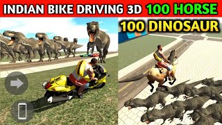 Indian Bikes Driving 3d  100 Dinosaur 100 Horse Flying  Funny Gameplay Indian Bikes Driving 🤣🤣 [upl. by Enaitsirhc]