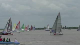 Solitaire du Figaro le départ de létape Pauillac  Gijon [upl. by Kristofor]