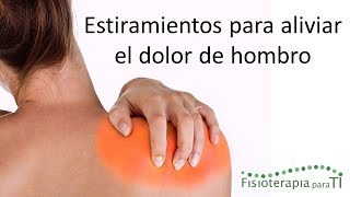 5 Estiramientos para aliviar el dolor de hombro  Fisioterapia para TI [upl. by Anelyak]