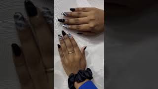 Marble art nails 🤍🖤😍 nailart nails naildesign viralvideo ytshorts youtubeshorts youtube yt [upl. by Erhard945]