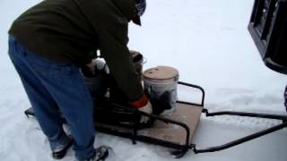 ATV or Snowmobile Pull Behind Ice Fishing Utility Dogsled [upl. by Hanus]