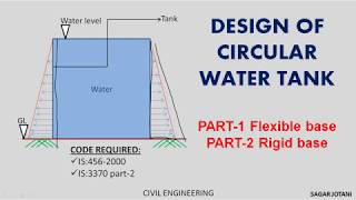 Design of circular water tank  Part1 [upl. by Raeann]