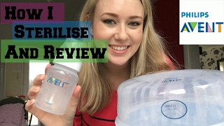 How I Sterilise Bottles And A Review Avent Microwave Steriliser 2017 [upl. by Bannerman]