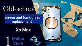 iPhone Xs Max back glass and screen replacement olde school [upl. by Nyltac]